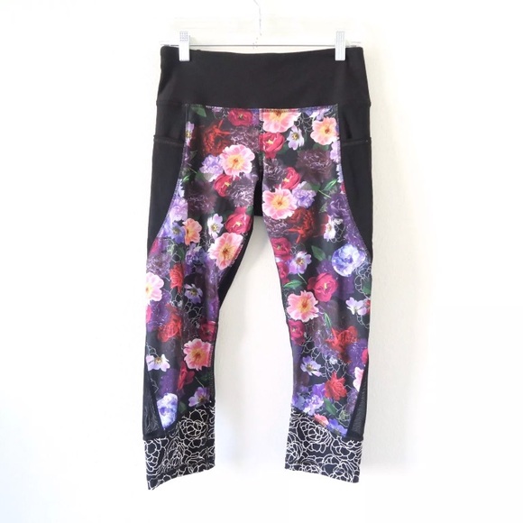 Rbx Floral Mesh Crop Leggings 